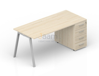 Мебель для персонала Стол с приставной тумбой (меламиновый аутлет) ARTPM168N072