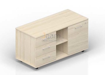 Мебель для персонала Офисная тумба мобильная сервисная  усиленные колёсные опоры OMU1253S