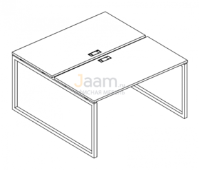 Мебель для персонала Рабочая станция на металлокаркасе QUATTRO Б4 174 БП