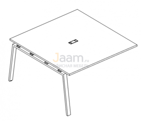 Стол для переговоров Секция стола для переговоров на металлокаркасе TRE Б3 132-1 БП