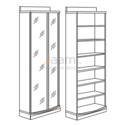 Мебель для гостиниц Офисный шкаф для книг с воротником R5603V