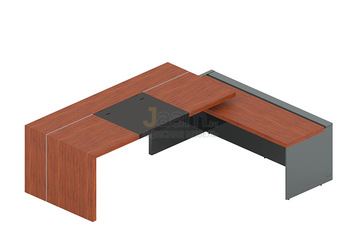 Кабинет руководителя Стол правый с боковой приставкой, бюваром и кабель-каналом An-200.2R