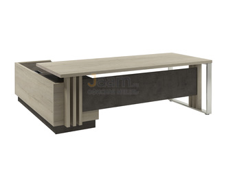 Кабинет руководителя Стол руководителя с опорной тумбой и металлической опорой правый Z-422