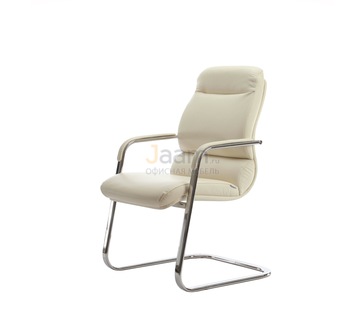 Офисный стул Комфорт/В Кожа стандартная/база хром