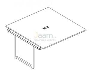 Стол для переговоров Секция стола для переговоров на металлокаркасе QUATTRO Б4 134-1 БП