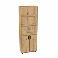 Мебель для персонала Офисный шкаф полуоткрытый ШД37 PRO BLACK