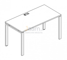 Мебель для персонала Стол письменный на металлокаркасе UNO Б1 013 БП